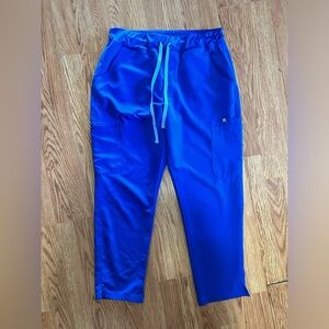 High Waisted Yola Skinny Scrub Pant Petite Royal Blue